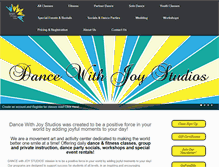Tablet Screenshot of dancewithjoystudios.com